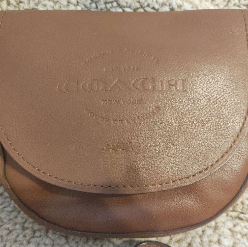 Coach Crossbody Leather Saddle Bag
